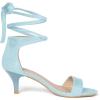 imageAllegra K Womens Women Open Toe Kitten Heel Lace Up Dress Sandals Sky Blue 6
