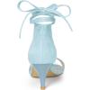imageAllegra K Womens Women Open Toe Kitten Heel Lace Up Dress Sandals Sky Blue 6