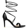 imageAllegra K Womens Woven Strap Lace Up Strappy Stiletto Heel SandalsBlack
