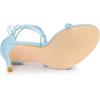imageAllegra K Womens Woven Strap Lace Up Strappy Stiletto Heel SandalsSky Blue