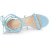 imageAllegra K Womens Woven Strap Lace Up Strappy Stiletto Heel SandalsSky Blue