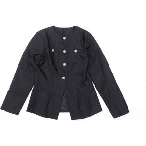 imageAllegra K Elegant Work Blazer for Womens Collarless Long Sleeve Business Jacket Office SuitBlack