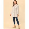 imageAllegra K Womens Winter Pea Coat 2025 Fall Single Breasted Long Outerwear Trench CoatsCream White
