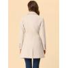 imageAllegra K Womens Winter Pea Coat 2025 Fall Single Breasted Long Outerwear Trench CoatsCream White
