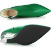 imageAllegra K Womens Clear Heel Pointed Toe Wedge Heels Ankle BootsDark Green