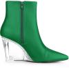 imageAllegra K Womens Clear Heel Pointed Toe Wedge Heels Ankle BootsDark Green