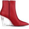imageAllegra K Womens Clear Heel Pointed Toe Wedge Heels Ankle BootsRed