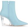imageAllegra K Womens Clear Heel Pointed Toe Wedge Heels Ankle BootsSky Blue