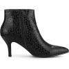 imageAllegra K Womens Pointed Toe Buckle Stiletto Heels Ankle BootsBlack