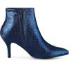 imageAllegra K Womens Pointed Toe Buckle Stiletto Heels Ankle BootsBlue
