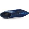 imageAllegra K Womens Pointed Toe Buckle Stiletto Heels Ankle BootsBlue