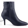 imageAllegra K Womens Pointed Toe Buckle Stiletto Heels Ankle BootsDark Blue