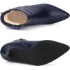 imageAllegra K Womens Pointed Toe Buckle Stiletto Heels Ankle BootsDark Blue