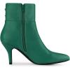 imageAllegra K Womens Pointed Toe Buckle Stiletto Heels Ankle BootsGreen