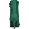 imageAllegra K Womens Pointed Toe Buckle Stiletto Heels Ankle BootsGreen
