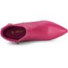 imageAllegra K Womens Pointed Toe Buckle Stiletto Heels Ankle BootsHot Pink