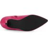 imageAllegra K Womens Pointed Toe Buckle Stiletto Heels Ankle BootsHot Pink