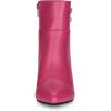 imageAllegra K Womens Pointed Toe Buckle Stiletto Heels Ankle BootsHot Pink