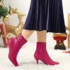 imageAllegra K Womens Pointed Toe Buckle Stiletto Heels Ankle BootsHot Pink