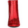 imageAllegra K Womens Pointed Toe Buckle Stiletto Heels Ankle BootsRed
