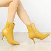 imageAllegra K Womens Pointed Toe Buckle Stiletto Heels Ankle BootsYellow