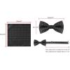 imageAllegra K Mens Polka Dots Tie Set Skinny Necktie PreTied Bow Tie with Adjustable Neck Strap Pocket SquareBlack