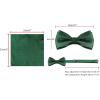 imageAllegra K Mens Polka Dots Tie Set Skinny Necktie PreTied Bow Tie with Adjustable Neck Strap Pocket SquareDark Green