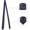 imageAllegra K Mens Polka Dots Tie Set Skinny Necktie PreTied Bow Tie with Adjustable Neck Strap Pocket SquareNavy Blue White Red