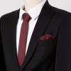 imageAllegra K Mens Polka Dots Tie Set Skinny Necktie PreTied Bow Tie with Adjustable Neck Strap Pocket SquareWine Red
