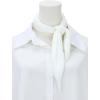 imageAllegra K Women Pleated Rhombus Head Scarf Wraps Scarves Neckerchief Bandana Solid ColorCream White