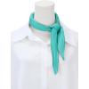 imageAllegra K Women Pleated Rhombus Head Scarf Wraps Scarves Neckerchief Bandana Solid ColorDark Cyan Green