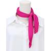 imageAllegra K Women Pleated Rhombus Head Scarf Wraps Scarves Neckerchief Bandana Solid ColorHot Pink