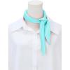imageAllegra K Women Pleated Rhombus Head Scarf Wraps Scarves Neckerchief Bandana Solid ColorLight Blue