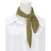 imageAllegra K Women Pleated Rhombus Head Scarf Wraps Scarves Neckerchief Bandana Solid ColorOlive Green