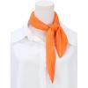 imageAllegra K Women Pleated Rhombus Head Scarf Wraps Scarves Neckerchief Bandana Solid ColorOrange