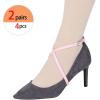 imageAllegra K Womens Adjustable Detachable Crossed AntiSlip Shoe Straps for Heels with BucklePink