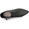imageAllegra K Womens Glitter Pointed Toe Chunky Heel Ankle BootsBlack