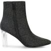 imageAllegra K Womens Glitter Pointed Toe Chunky Heel Ankle BootsBlack