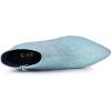 imageAllegra K Womens Glitter Pointed Toe Chunky Heel Ankle BootsBlue