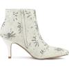 imageAllegra K Womens Glitter Pointed Toe Chunky Heel Ankle BootsWhite