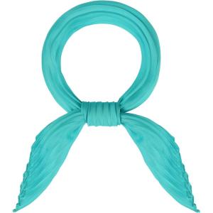 imageAllegra K Women Pleated Rhombus Head Scarf Wraps Scarves Neckerchief Bandana Solid ColorDark Cyan Green