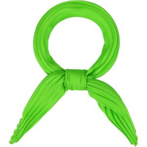 imageAllegra K Women Pleated Rhombus Head Scarf Wraps Scarves Neckerchief Bandana Solid ColorFresh Green