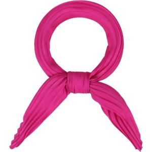 imageAllegra K Women Pleated Rhombus Head Scarf Wraps Scarves Neckerchief Bandana Solid ColorHot Pink