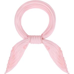 imageAllegra K Women Pleated Rhombus Head Scarf Wraps Scarves Neckerchief Bandana Solid ColorPink