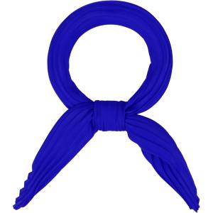 imageAllegra K Women Pleated Rhombus Head Scarf Wraps Scarves Neckerchief Bandana Solid ColorRoyal Blue