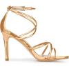 imageAllegra K Ladies Open Toe Strappy Stiletto Heel SandalsChampagne Gold