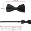 imageAllegra K Mens Adjustable Bow Tie Neck Pretied Solid Party Prom Tuxedo Bowknot BowtieBlack 2 Layers