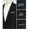 imageAllegra K Mens Pocket Squares Handkerchiefs Solid Color for Wedding PartyDark Gray