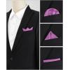 imageAllegra K Mens Pocket Squares Handkerchiefs Solid Color for Wedding PartyPurple