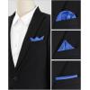imageAllegra K Mens Pocket Squares Handkerchiefs Solid Color for Wedding PartyRoyal Blue